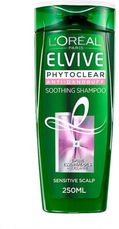 L Oréal Paris 6x L'Oréal Elvive Phytoclear Anti-Roos Shampoo 250 ml