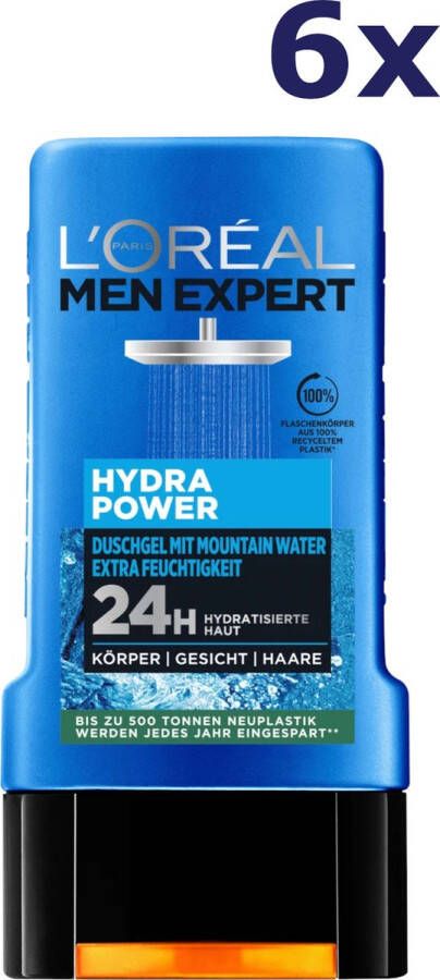 L Oréal Paris 6x L'Oreal Men Expert douchegel 250ml Hydra Power