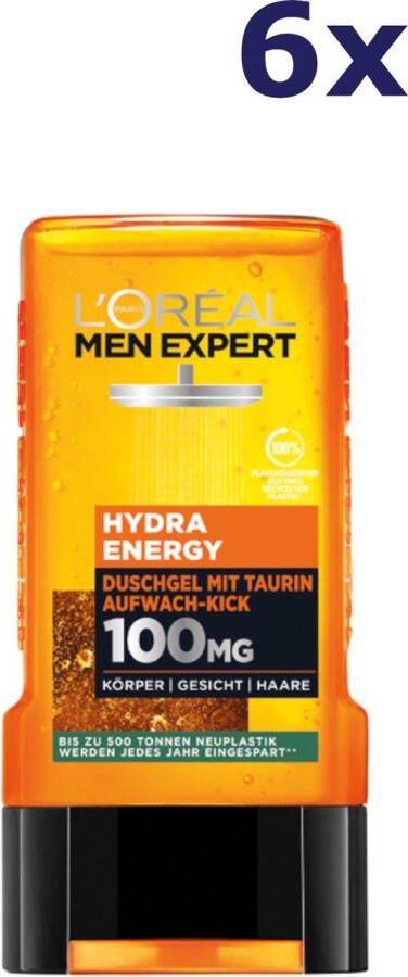 L Oréal Paris 6x L'Oreal Men Expert Showergel 250ml Hydra Energy