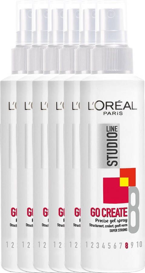 L Oréal Paris L'Oréal Paris Studio Line Go Create Unisex 6 x 150ml haargel