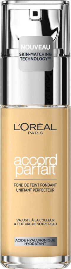 L Oréal Paris Accord Parfait Foundation 1R C Natuurlijk Dekkende Foundation met Hyaluronzuur en SPF 16 30 ml