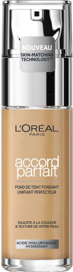 L Oréal Paris Accord Parfait Foundation 3.5.D W Natuurlijk Dekkende Foundation met Hyaluronzuur en SPF 16 30 ml