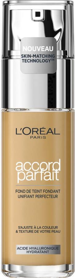 L Oréal Paris Accord Parfait Foundation 3D W Natuurlijk Dekkende Foundation met Hyaluronzuur en SPF 16 30 ml