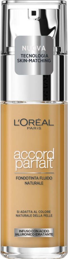 L Oréal Paris Accord Parfait Foundation 4D W Natuurlijk Dekkende Foundation met Hyaluronzuur en SPF 16 30 ml