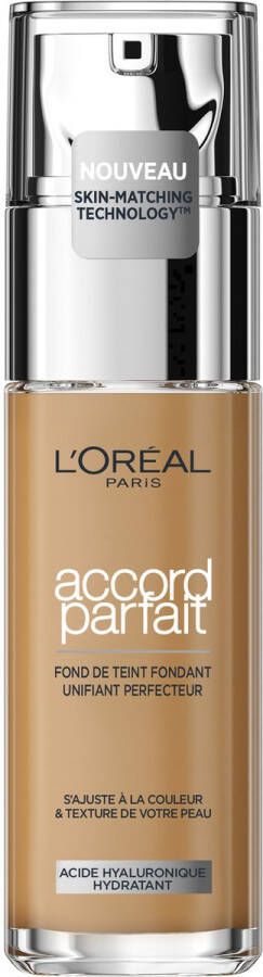 L Oréal Paris Accord Parfait Foundation 6D Natuurlijk Dekkende Foundation met Hyaluronzuur en SPF 16 30 ml