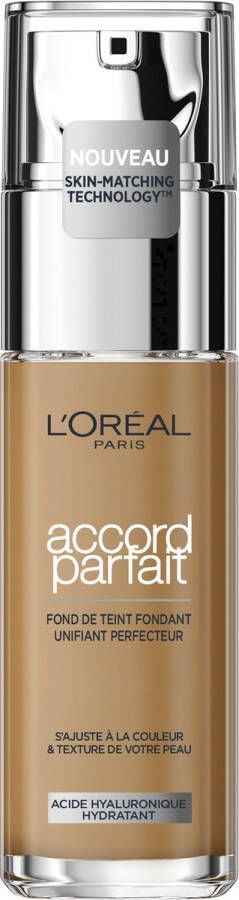 L Oréal Paris Accord Parfait Foundation 7D W Natuurlijk Dekkende Foundation met Hyaluronzuur en SPF 16 30 ml