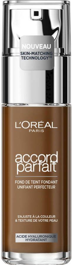 L Oréal Paris Accord Parfait Foundation 9.5D W Natuurlijk Dekkende Foundation met Hyaluronzuur en SPF 16 30 ml