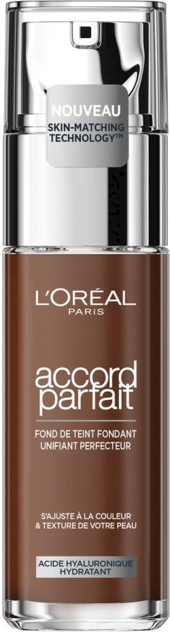 L Oréal Paris Accord Parfait Foundation 9R Natuurlijk Dekkende Foundation met Hyaluronzuur en SPF 16 30 ml