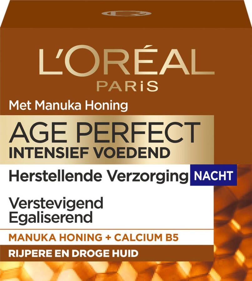 L Oréal Paris Age Perfect Intensief Voedend Manuka Honing Nachtcrème 50 ml