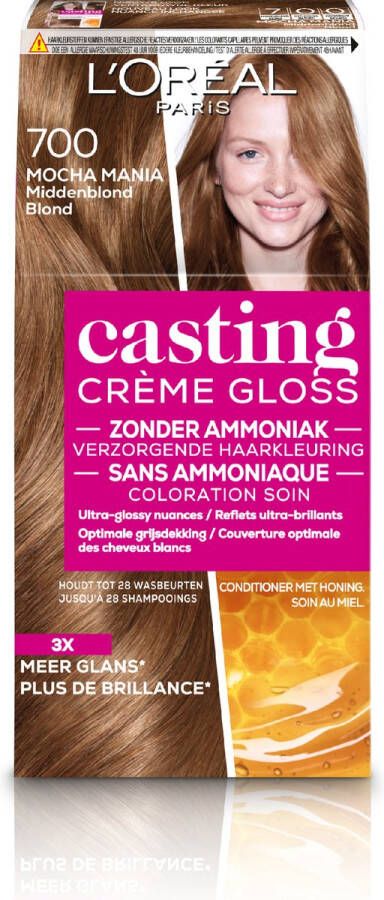 L Oréal Paris Casting Crème Gloss 700 Mocha Mania Middenblond Semi-permanente haarverf