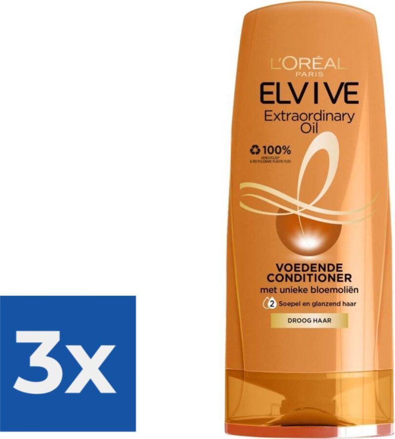 L Oréal Paris Elvive Extraordinairy Oil Conditioner 200 ml Voordeelverpakking 3 stuks