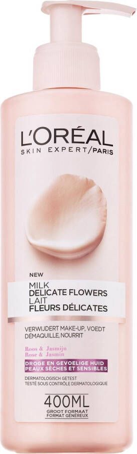 L Oréal Paris Delicate Flowers reinigingsmelk Gevoelige en droge huid Makeup reinigingsmelk 400 ml