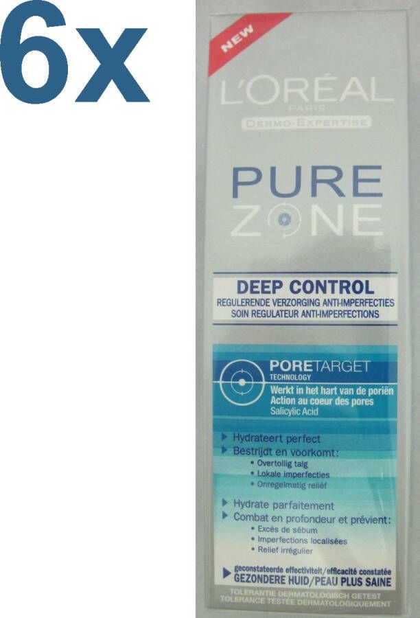 L Oréal Paris Dermo-Expertise Pure Zone Deep Control 6x 50ml Voordeelverpakking