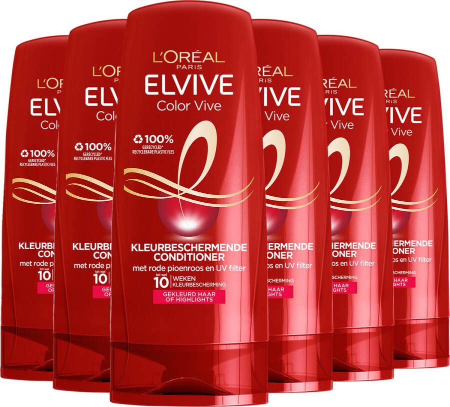 L Oréal Paris Elvive Color Vive Conditioner 200ml Gekleurd Haar of Highlights 6 stuks voordeelverpakking