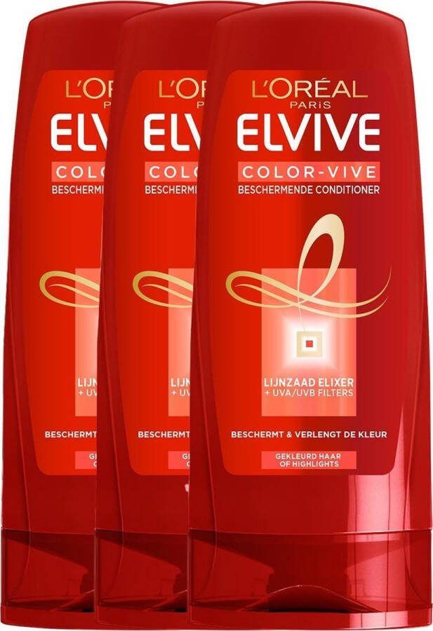 L Oréal Paris Elvive Color Vive Conditioner Gekleurd Haar of Highlights 3 x 200ml