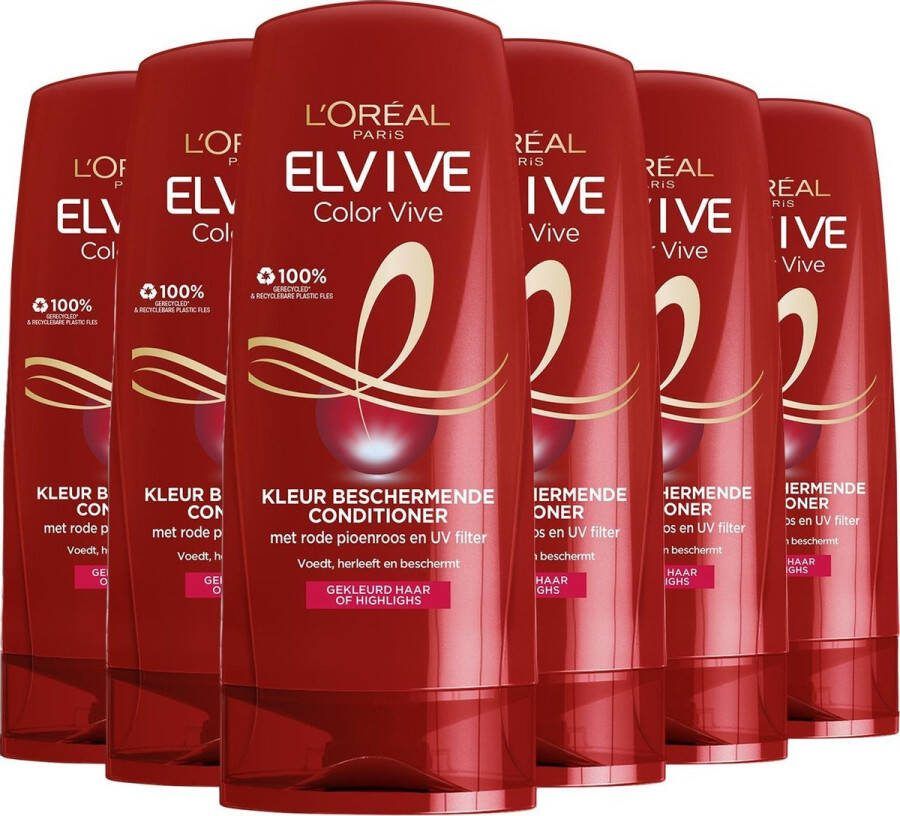 L Oréal Paris Elvive Color Vive Conditioner 200ml Gekleurd Haar of Highlights 6 stuks voordeelverpakking