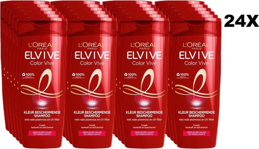 L Oréal Paris Elvive Color Vive Shampoo 250 ml Voordeelverpakking 24 stuks