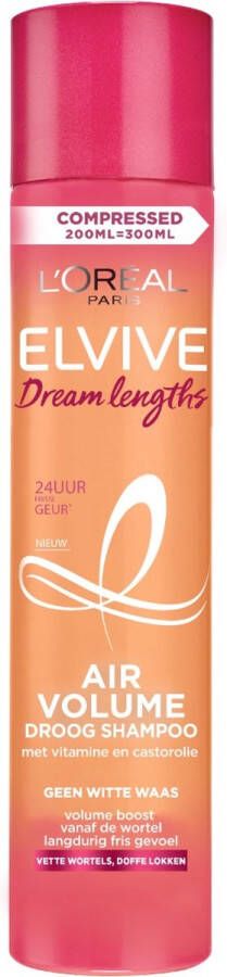 L Oréal Paris Elvive Dream Lengths Droogshampoo Lang Beschadigd Haar 200 ml