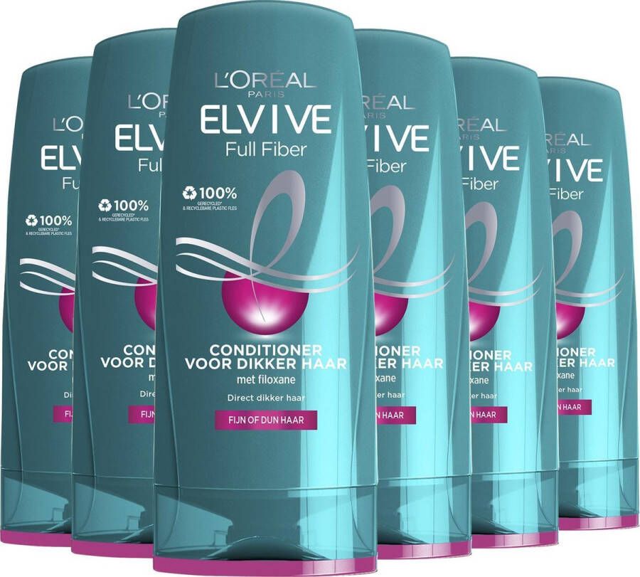 L'Oréal Paris Elvive Full Fiber conditioner 6 x 200 ml voordeelverpakking