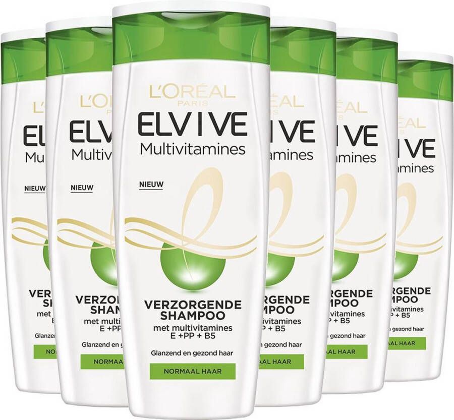 L Oréal Paris Elvive Multivitamine Shampoo 6 x 250 ml Voordeelverpakking