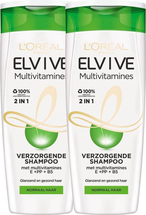 L Oréal Paris Elvive Multivitamines 2-in-1 Voordeelverpakking 2 stuks 250 ml Shampoo