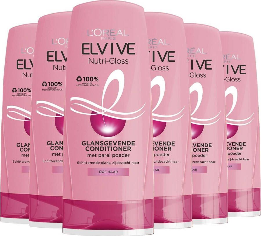 L'Oréal Paris Elvive Nutri-Gloss conditioner 6 x 200 ml voordeelverpakking