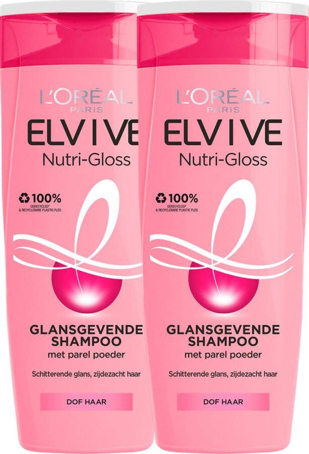 L Oréal Paris L'Oréal Paris Elvive Nutri Gloss Shampoo Dof haar 2 x 250 ml