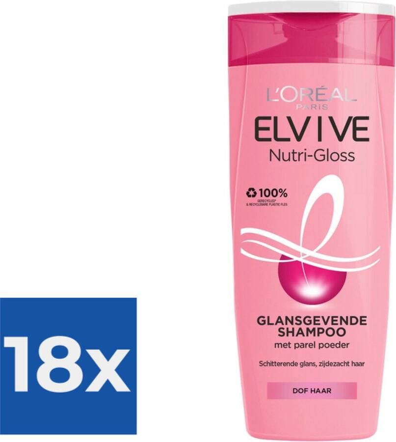L Oréal Paris Elvive Nutrigloss Shampoo 250 ml Voordeelverpakking 18 stuks