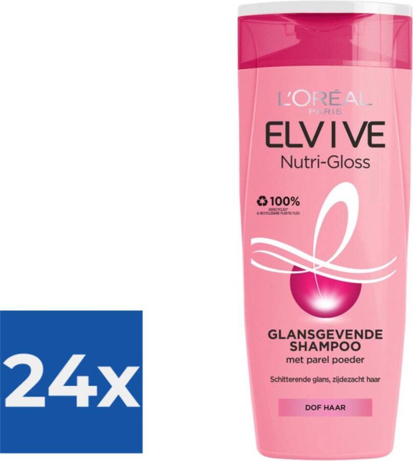 L Oréal Paris Elvive Nutrigloss Shampoo 250 ml Voordeelverpakking 24 stuks