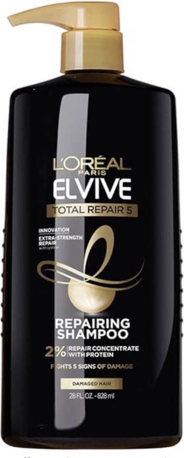L Oréal Paris Elvive Total Repair 5 Repairing Shampoo for Damaged Hair Shampoo with Protein and Ceramide for Strong Silky Shiny Healthy Renewed Hair 828ml