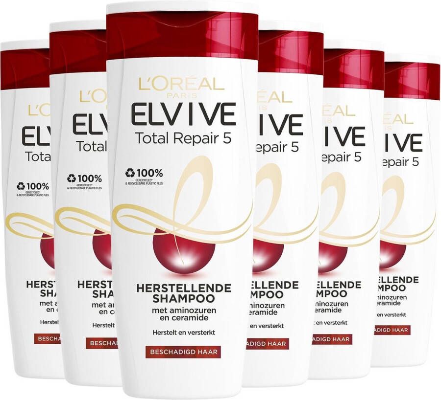 L'Oréal Paris Elvive Total Repair 5 shampoo 6 x 250 ml voordeelverpakking
