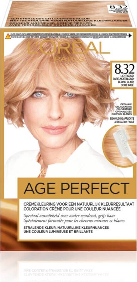 L'Oréal Paris Excellence Age Perfect L Oréal Paris Age Perfect haarkleuring 8.32 Licht Goud Parelmoerblond