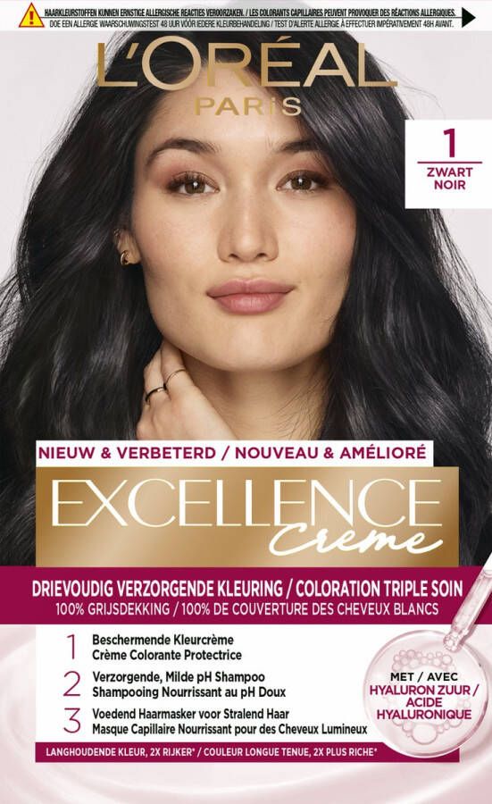 L Oréal Paris Excellence Crème 1 Intens Zwart Permanente Haarverf