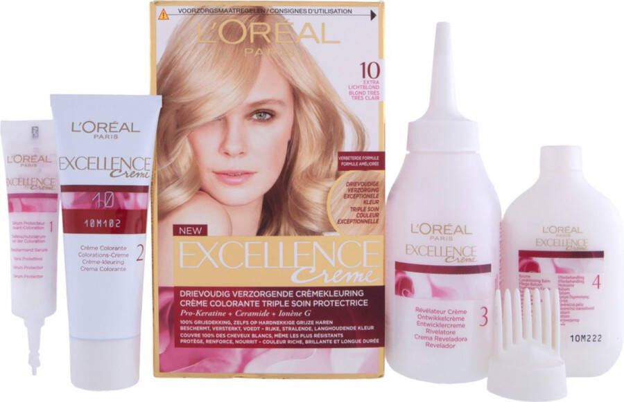 L Oréal Paris Excellence Crème 10 Extra Lichtblond Permanente Haarverf
