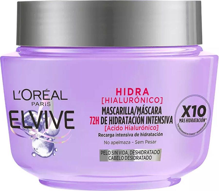 L Oréal Paris Haarmasker L'Oreal Make Up Elvive Hidra Hyaluronzuur (300 ml)