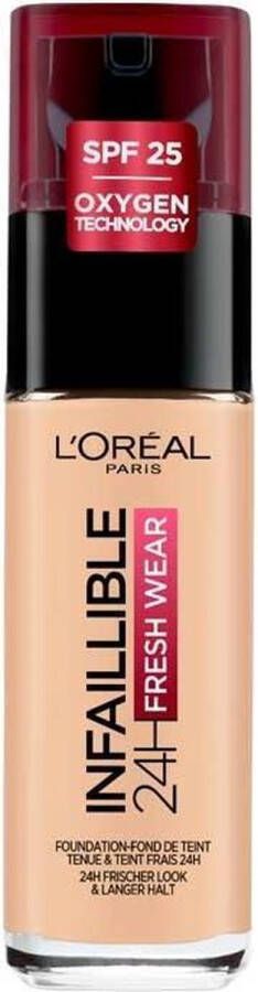 L Oréal Paris Infaillible 32H Fresh Wear Foundation 180 Rose Sand Langhoudende Foundation met SPF