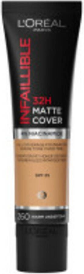 L Oréal Paris Infaillible 32H Matte Cover Foundation 260 Foundation met een volledige dekking en een matte finish 30 ml