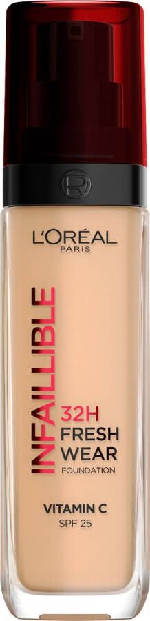 L Oréal Paris Infaillible 32HR Fresh Wear Foundation 220 Langhoudende Foundation met SPF 25 en Vitamine C 30ml