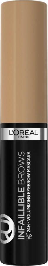 L Oréal Paris Infaillible up to 24H Brow Mascara Langhoudende Wenkbrauwmascara Natuurlijk Vegan 7.0 Blonde 5ml