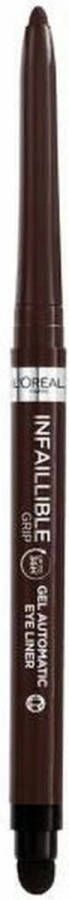 L Oréal Paris Infallible 36H Grip Gel Automatic Eyeliner 004 Brown Denim Bruin Opdraaibaar gelpotlood met een handige sponsapplicator 5g