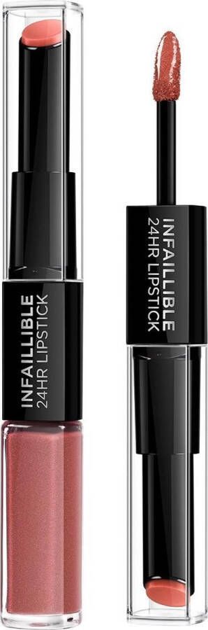 L Oréal Paris L'Oréal Paris Infaillible 24H Lipstick Langhoudende 2-staps Lipstick met Vitamine E 312 Incessant Russet Rood 5.7ml