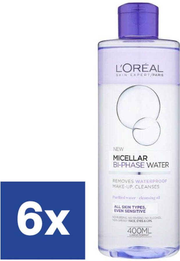 L Oréal Paris l' Oreal B-Fase Micellair Water 6 x 400 ml