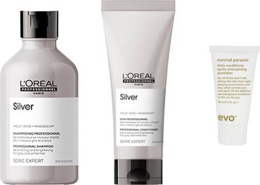 L Oréal Paris L Oréal Professionnel Silver Conditioner + Shampoo + Gratis EVO Clip-ity Setting Clips
