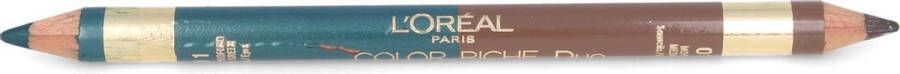 L Oréal Paris L'Oréal Color Riche Duo Eyes & Eybrow Pencil 01 Medium 11 Deep Green
