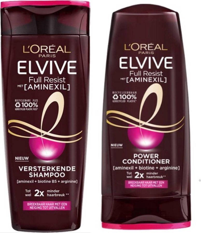 L Oréal Paris L'Oreal Elvive Full Resist Hair Reinforceing Shampoo + Conditioner 200 ml-250 ml