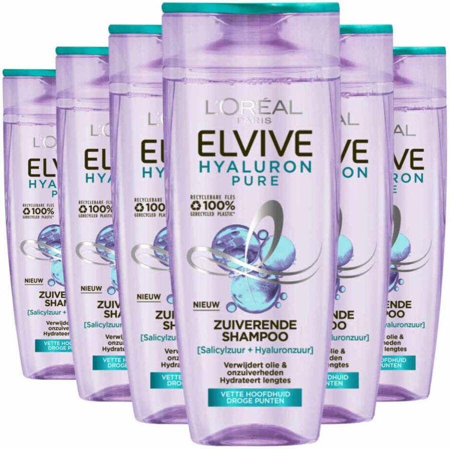 L Oréal Paris L'Oréal Elvive Hyaluron Pure Shampoo 6 x 250 ml