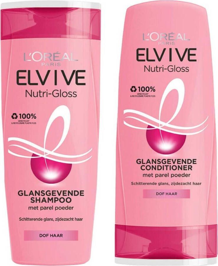 L Oréal Paris L'Oréal Elvive Nutri-Gloss Shampoo 1x 250 ml & Conditioner 1x 200 ml Pakket