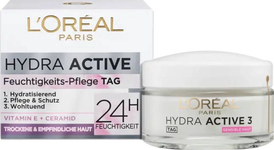 L Oréal Paris L'Oréal Hydra Active 3 Gezichtscrème voor Droge Gevoelige Huid 50 ml
