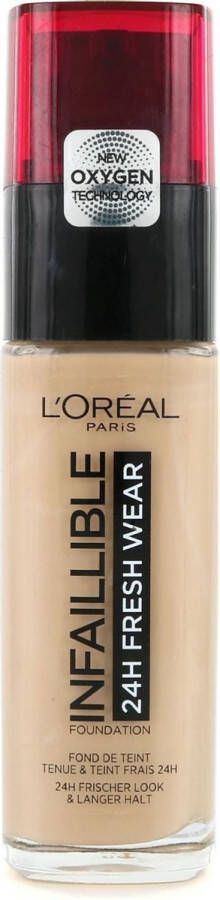 L Oréal Paris L'Oréal Paris Infallible 24HR Fresh Wear Foundation 125 Naturel Rose Langhoudende Foundation met SPF 25 30 ml
