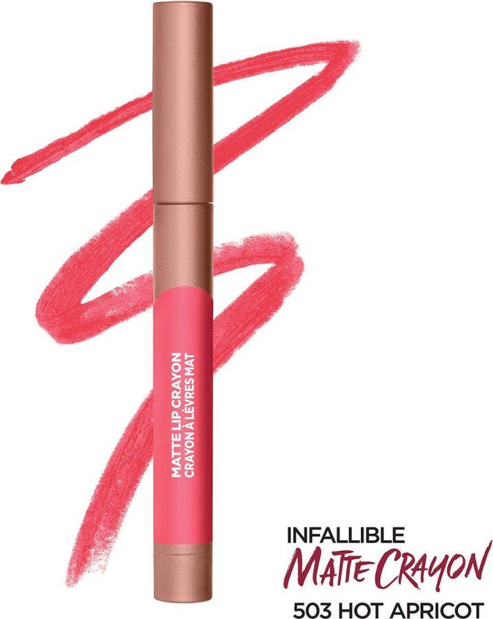 L Oréal Paris L'Oréal Matte Lip Crayon Lipstick 503 Hot Apricot
